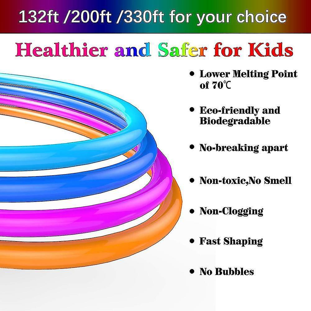 PCL 3D Pen Filament Set – 10 Multicolor Rolls (5M Each)