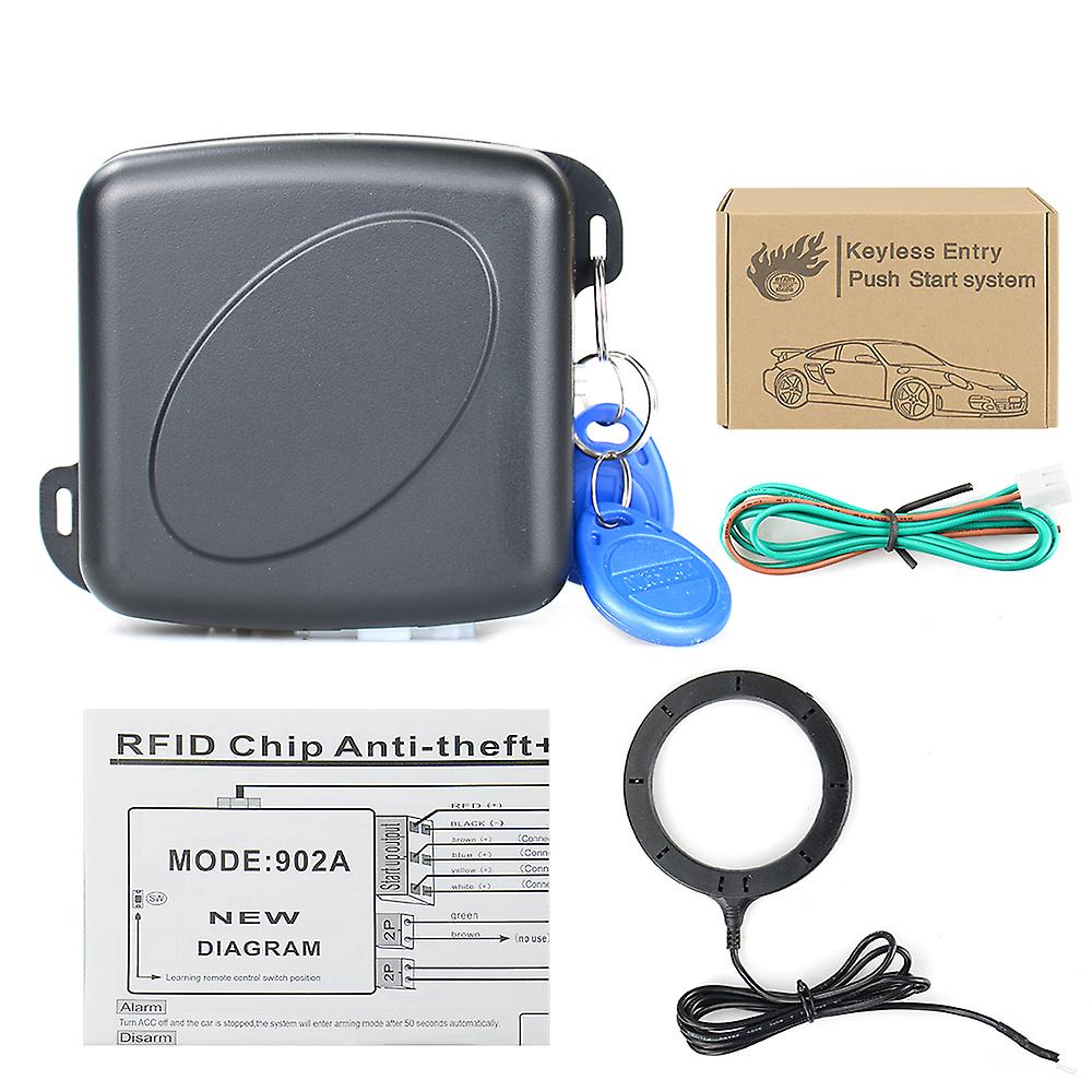 Car Alarm Car Engine Push Start Button Rfid Lock Ignition Starter Keyless Entry Start Stop Immobilizer Anti-theft System