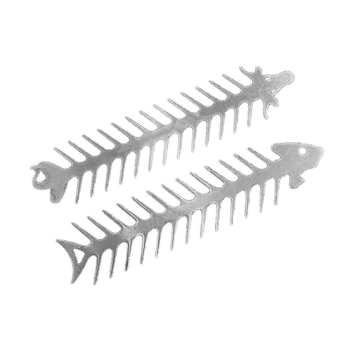 2pcs Shrimp Skewers Stainless Steel Bbq Tools Accessory