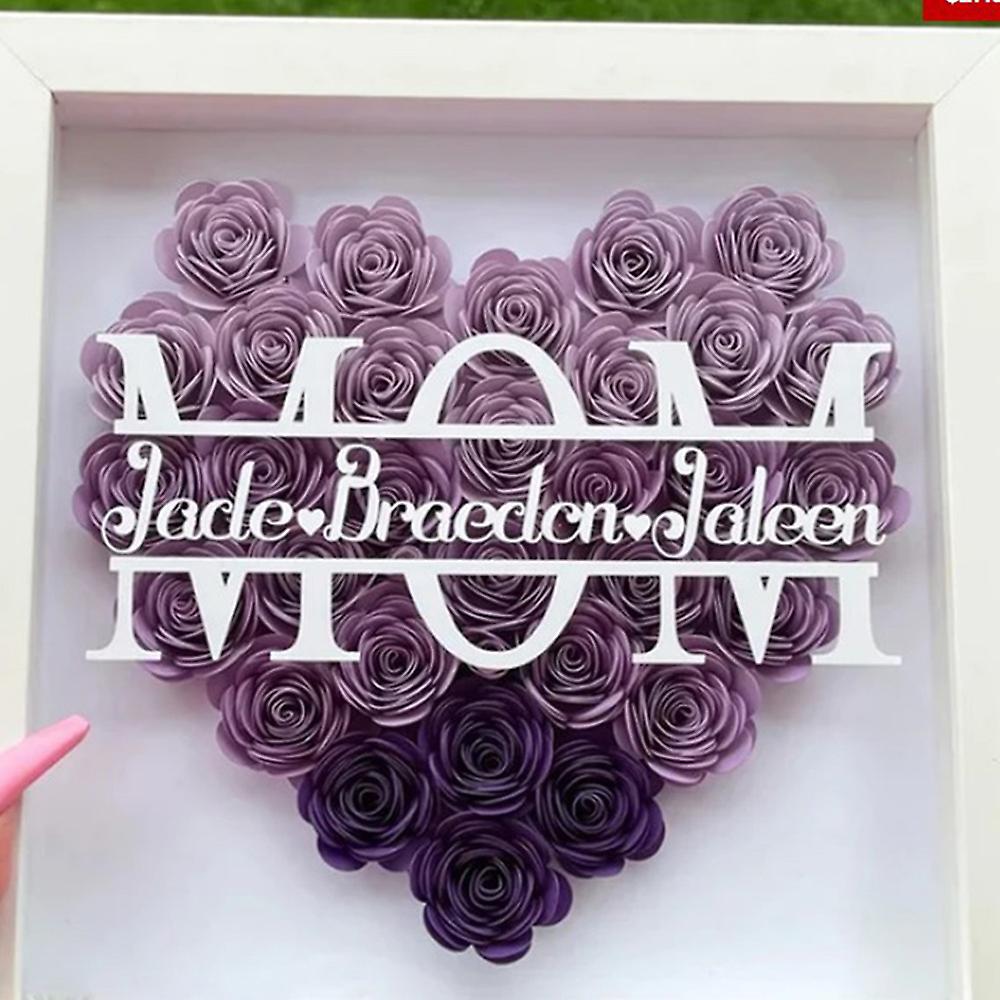 Trä Blomma Display Case Minne Shadow Box Ram Födelsedagspresenter