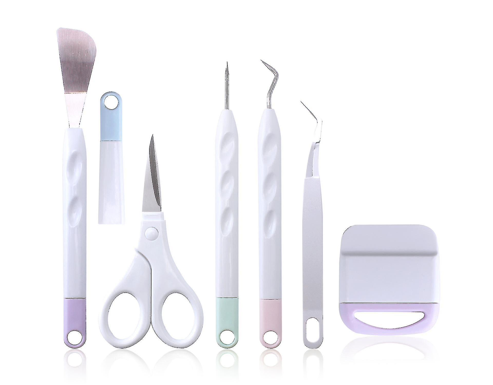 Tools Set For Craft, Cardstock Crafting Basic Tools Kit Weeding Remover Tool Set Including Wire Hook Tweezers Spatula For Diy Embossing Engravin