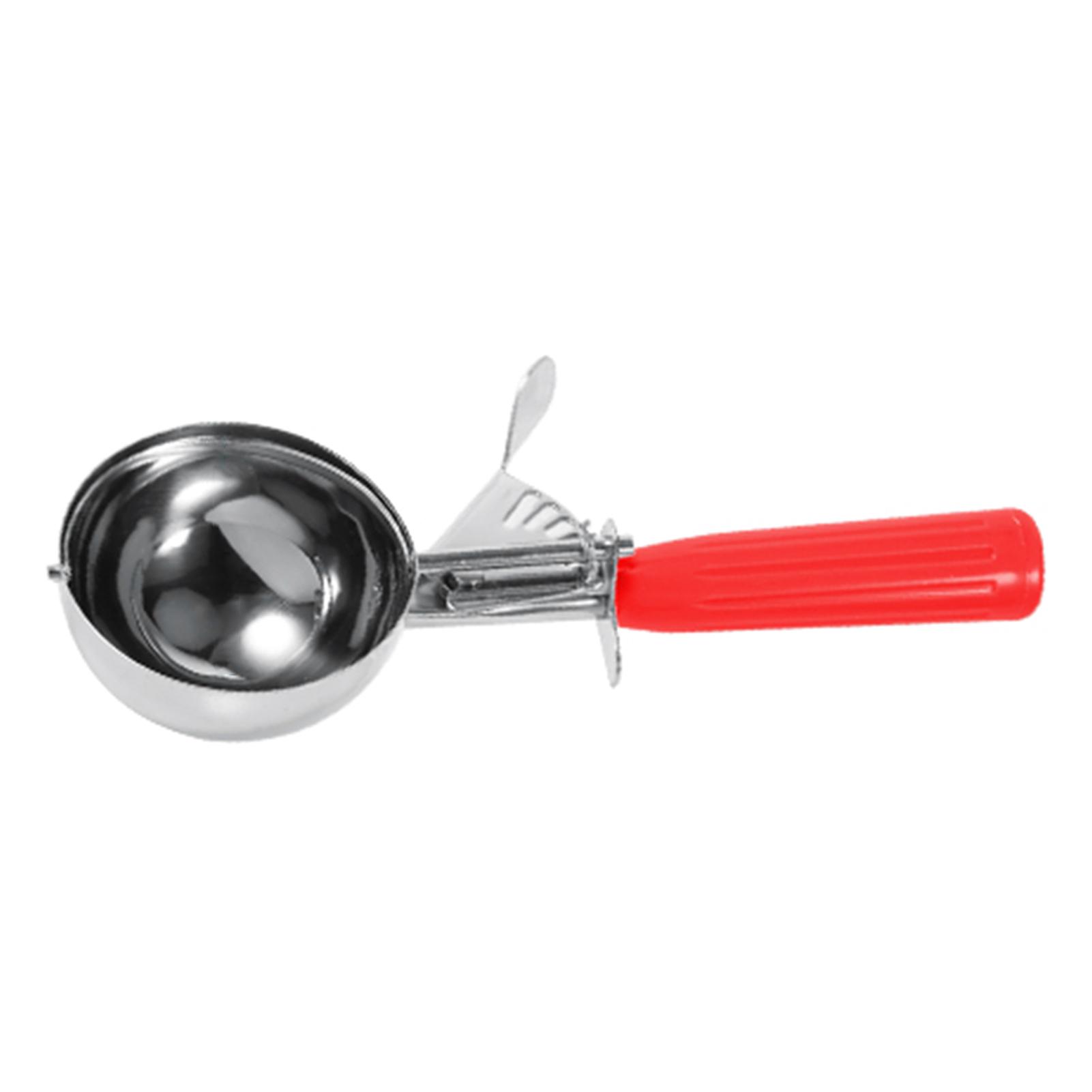 Uadme Ice Cream Scoop Stainless Steel Cookie Scoops with Trigger Release Fruit Ice Cream Mashed Potato Scoop Practical Kitchen Food Scoop Cookie Dough