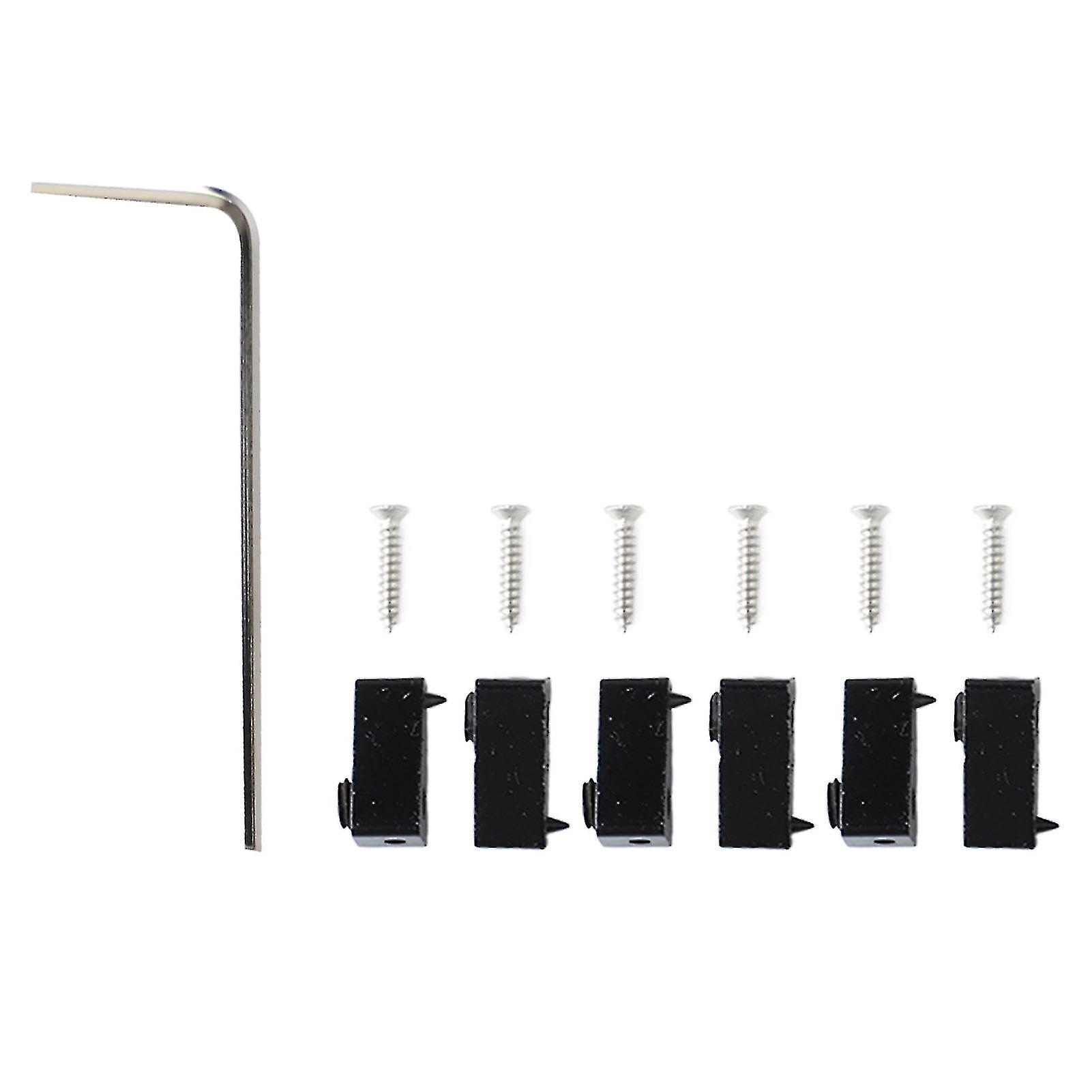 6 Pcs Guitar String Locking Nut Triangular Black Zinc Alloy Corrosion Resistance Headless Guitar String Lock