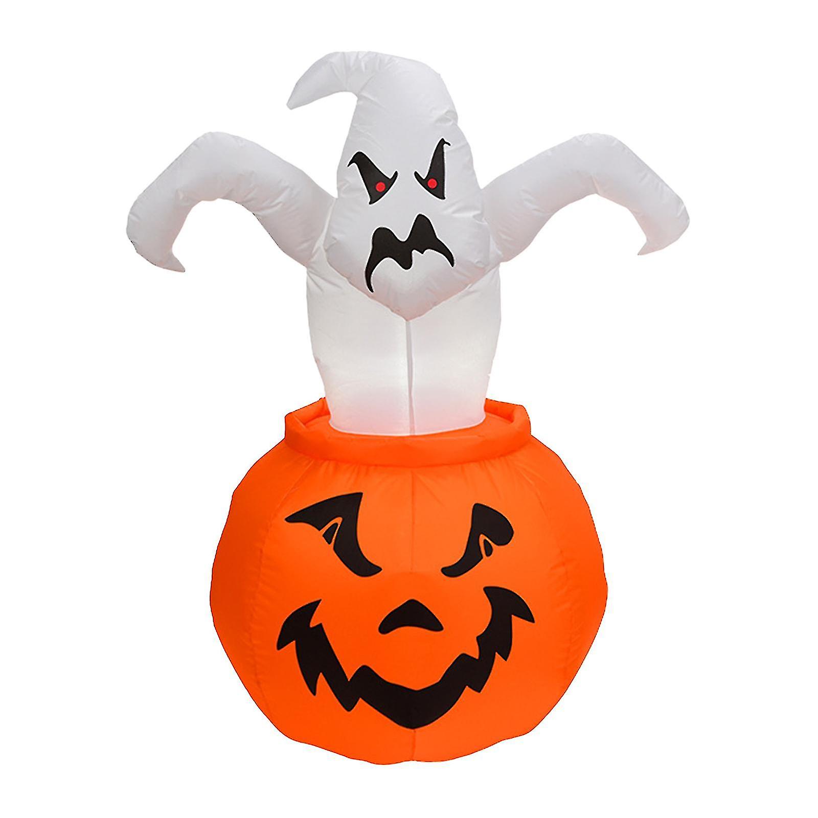 Halloween Pumpkin Inflatable Yard Garden With Built-in Led Lights