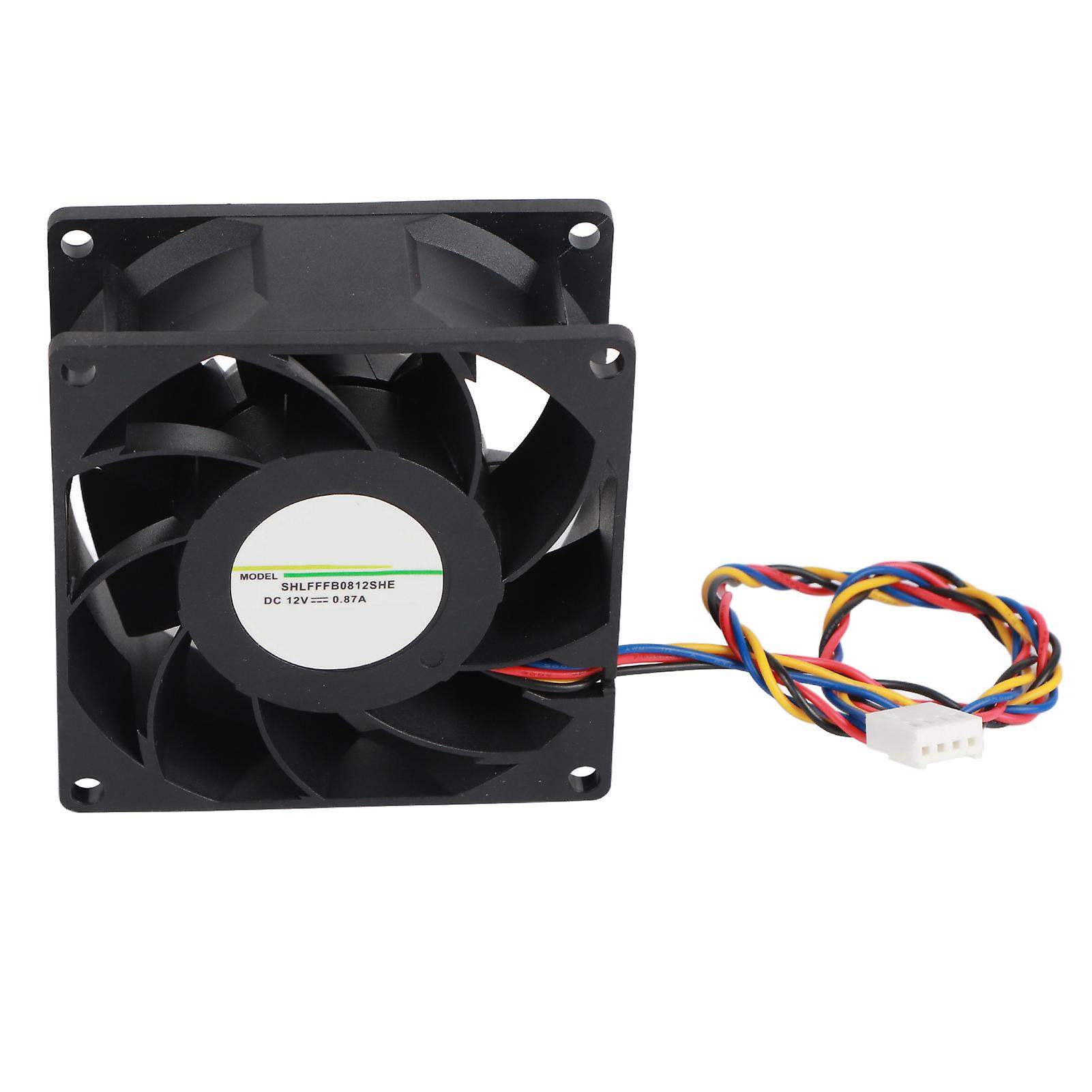 4-Wire PWM Dual Ball CPU Cooler Computer Chassis Fan 4900RPM Speed 12V 0.87A