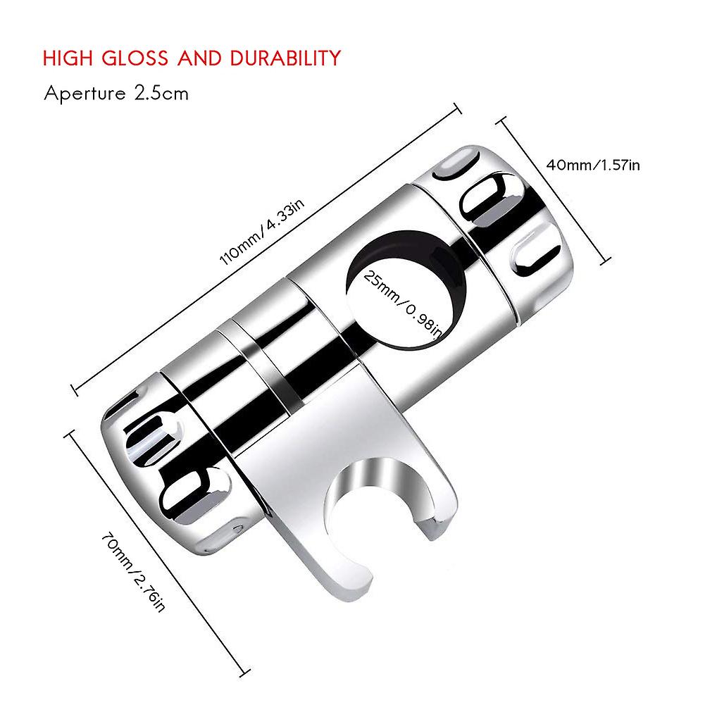 25mm Replacement Hand Shower Bracket for Slide Bar Adjustable Plated Bathroom Pipe Shower Head Holders Hand Shower Holder