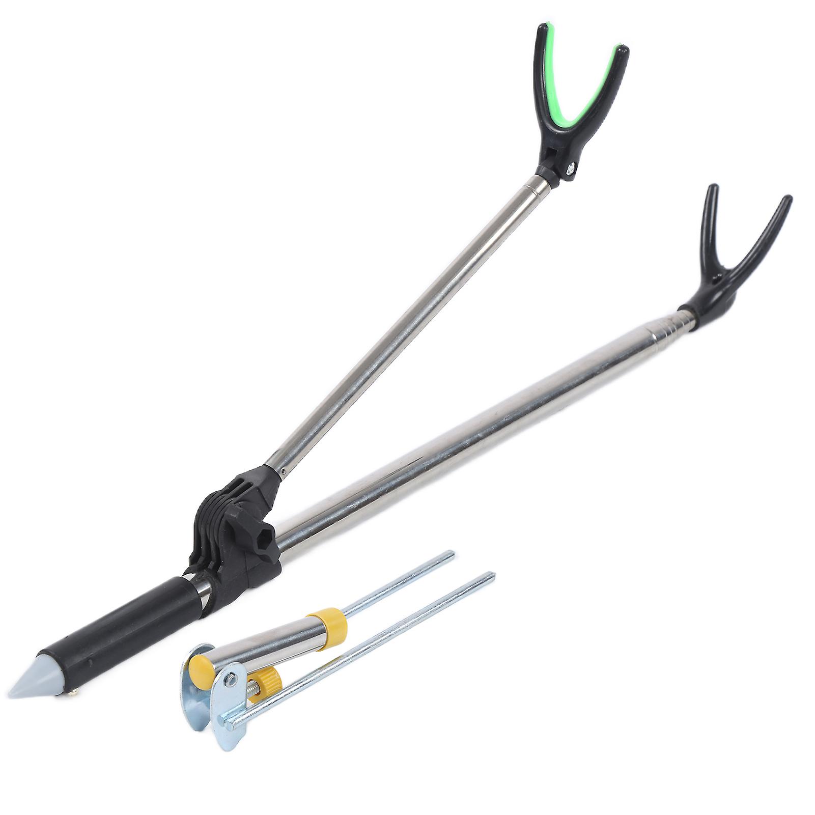 Supports de canne à pêche en acier inoxydable, support de pêche en forme de Y, 2,1 m