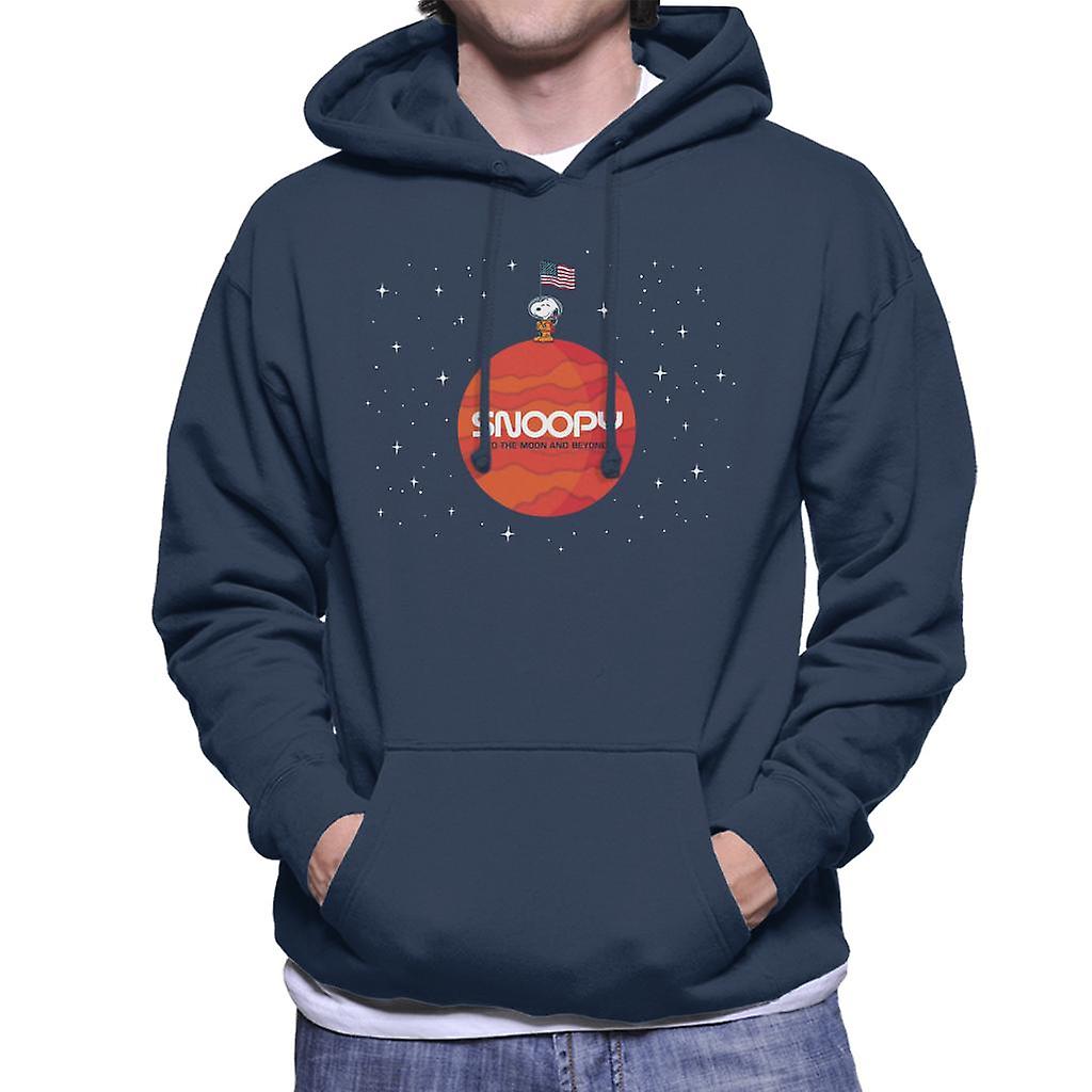 Peanuts Snoopy To The Moon And Beyond Men's Hooded Sweatshirt