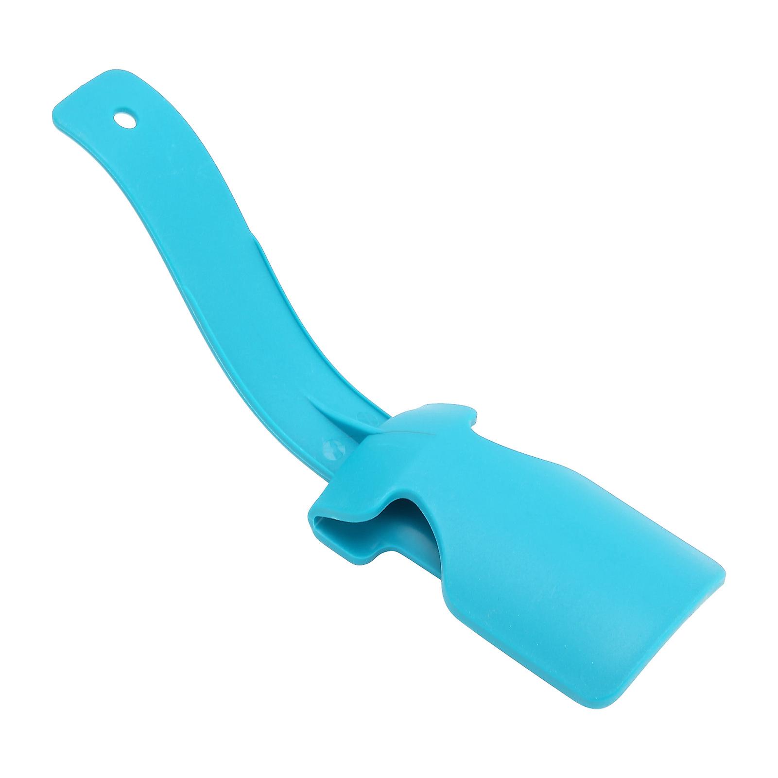 Professional Ergonomic Shoe Horn for Kids and Adults, Ideal for Travel, Great for Seniors, Blue