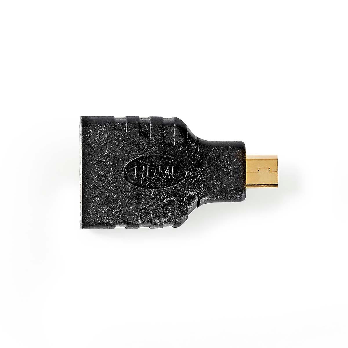 ™ HDMI Adapter | ™ HDMI Micro Connector | ™ HDMI Output | Gold Plated | Straight | ABS | Black | 1 pc. | Box