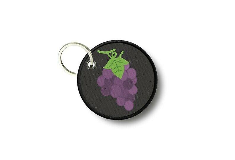 Key key door keys round prints double-sided black purple grape