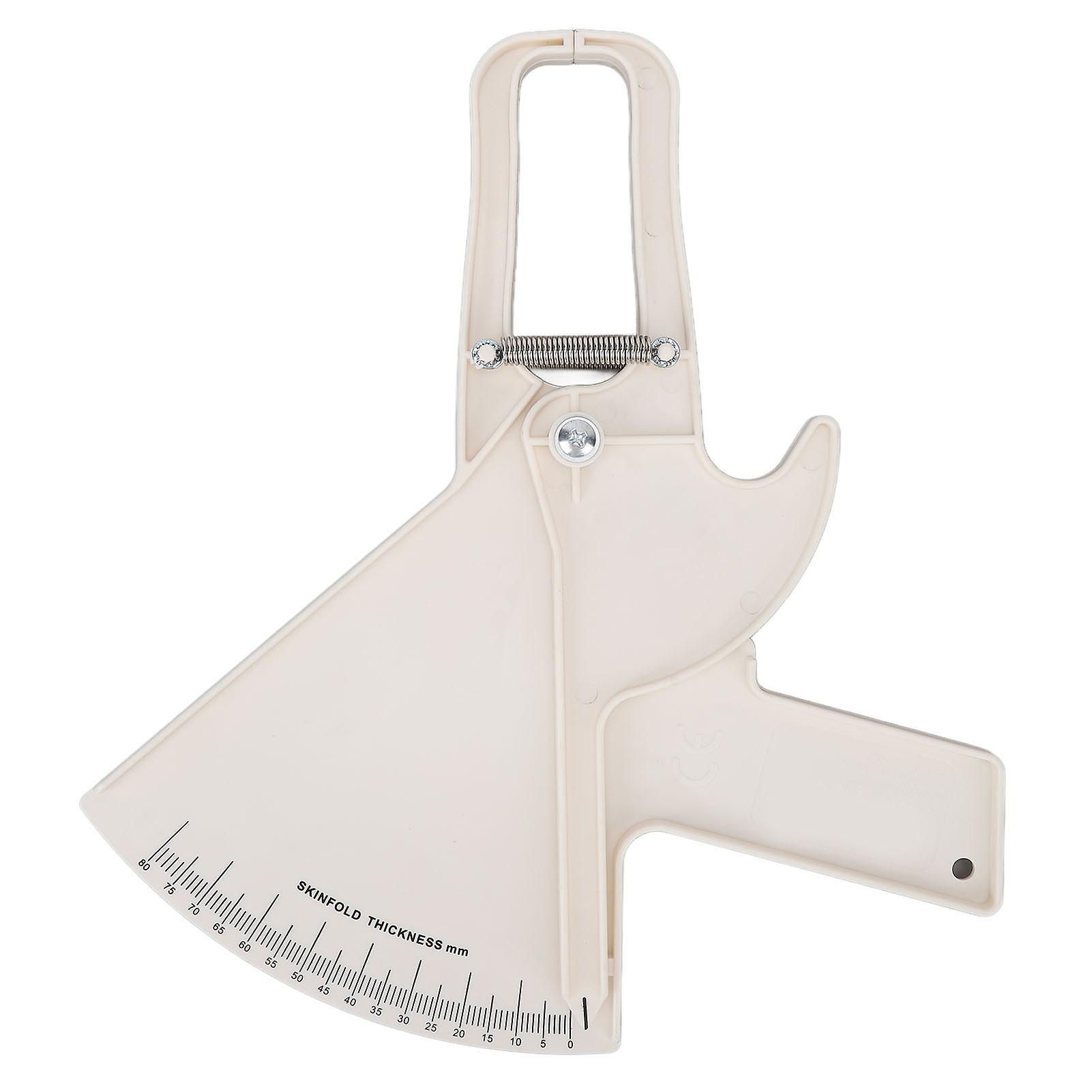 Professional Dual Spring Caliper Body Fat Measuring Tape White ZFC05