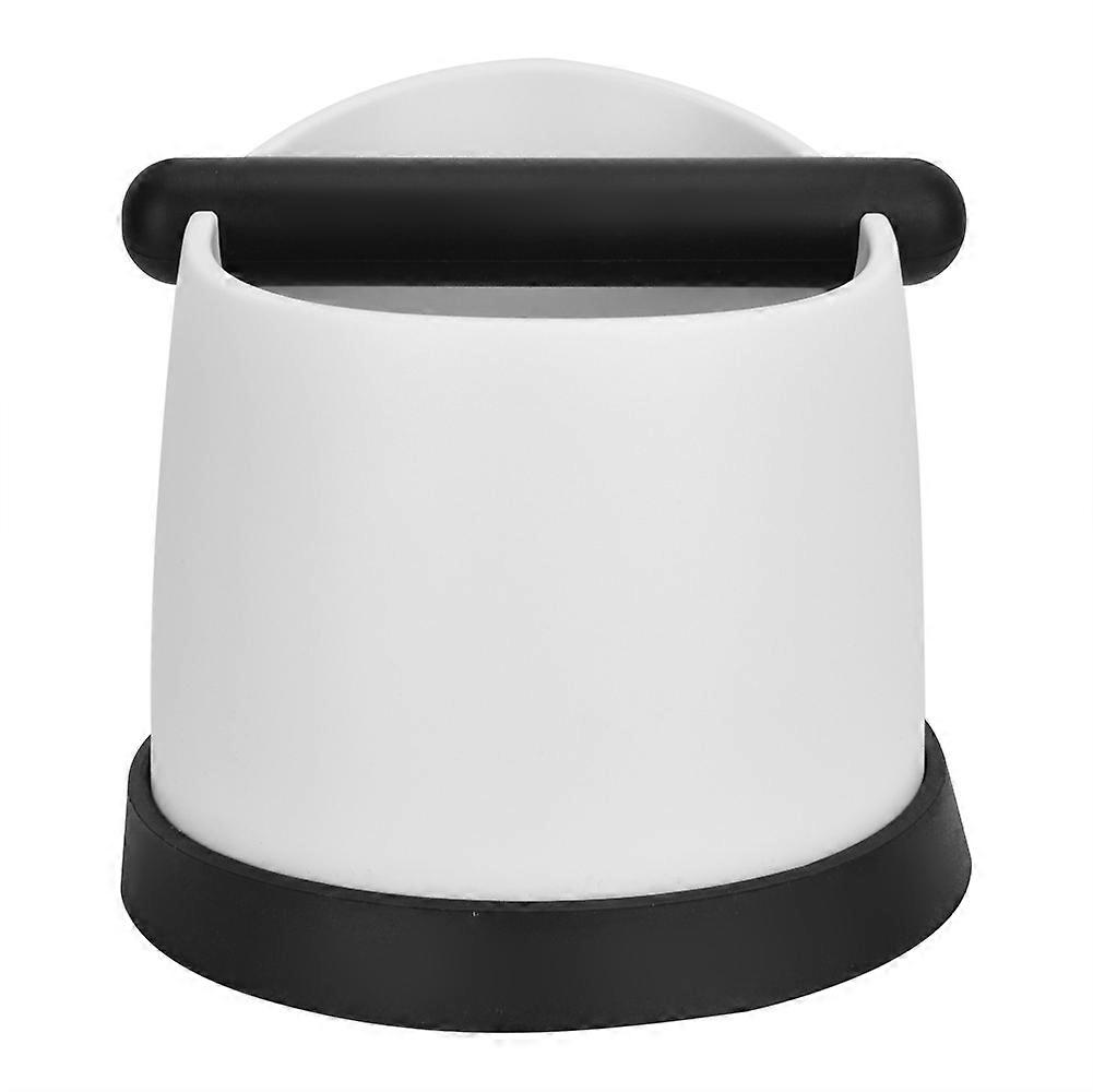 Large Plastic Coffee Knock Out Box Espresso Coffee Grounds (White)