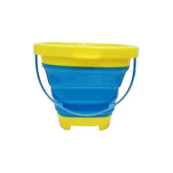 Children's Beach Toys Plastic Folding Tool Bucket Baby Sand Digging Storage Box Soft Folding Beach Bucket Portable