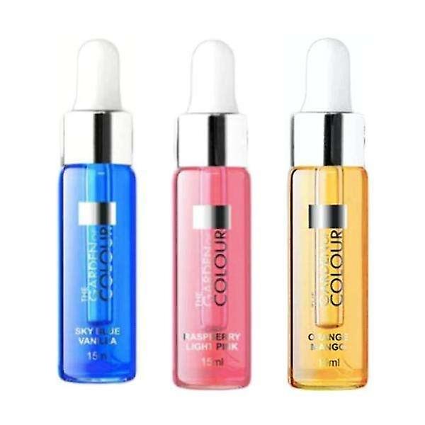 3-pack - Aceite de cutícula - Vainilla, frambuesa, mango - 15ml