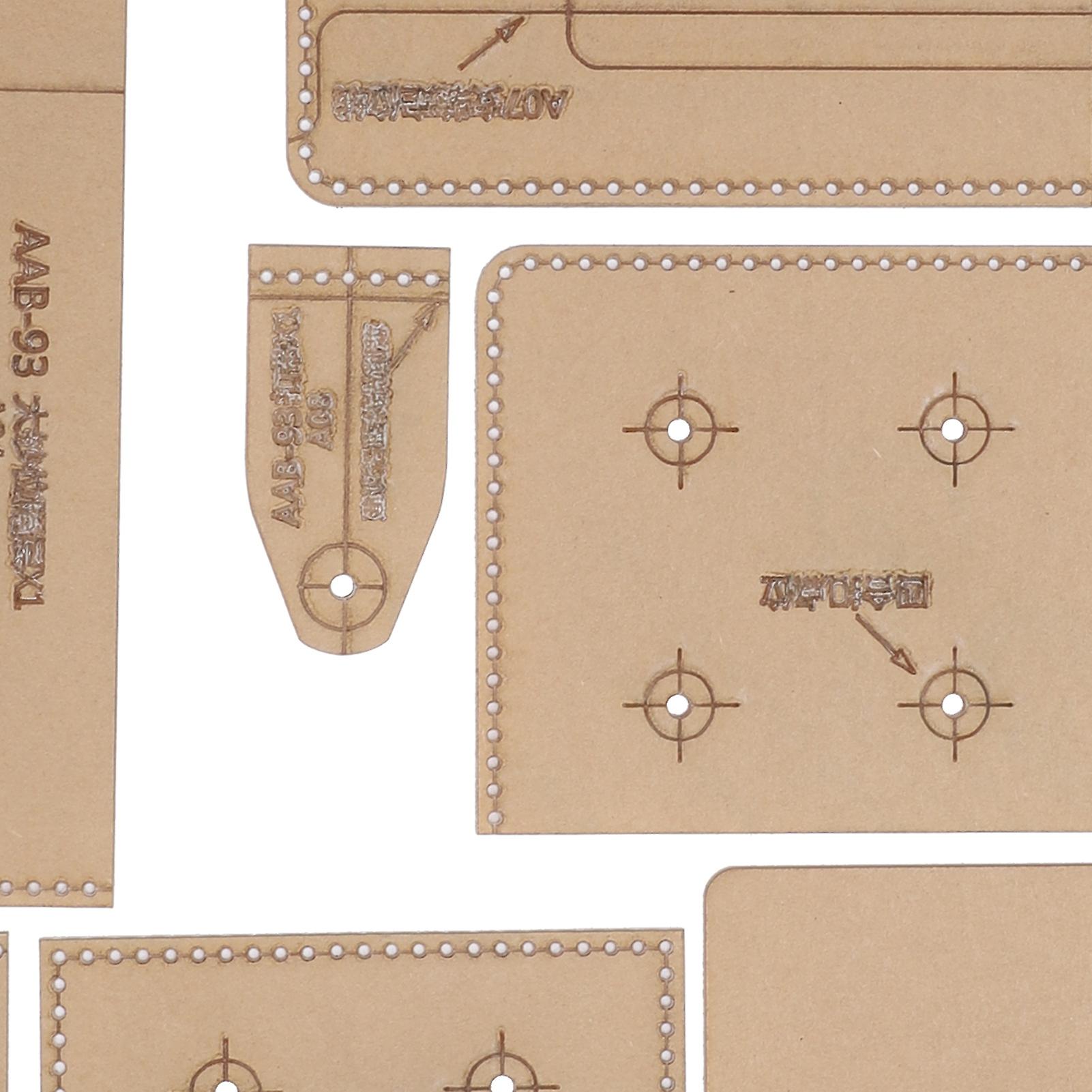 Acrylic Wallet Pattern Template Handmade DIY Leather Mould Tools with Accuracy Cutting Distance