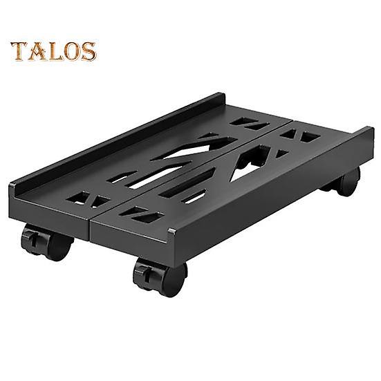 Retractable Host Base with 360 Degree Swivel Wheels Hollow Design for Heat Dissipation Adjustable Width Stable Structure Lockable CPU Holder Stand