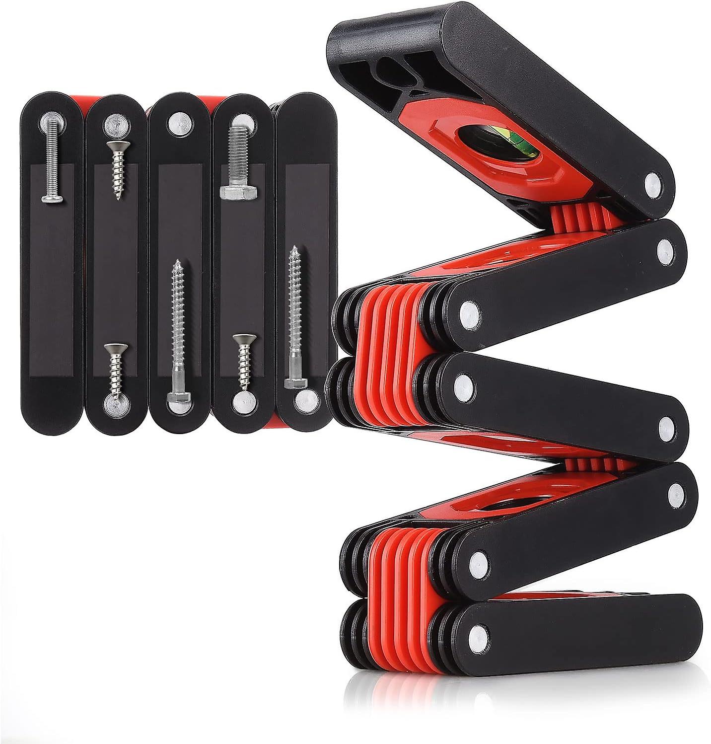 Foldable Spirit Level, Multi-Function Magnetic Spirit Level, Easy to Read Spirit Level, Bubble Stai