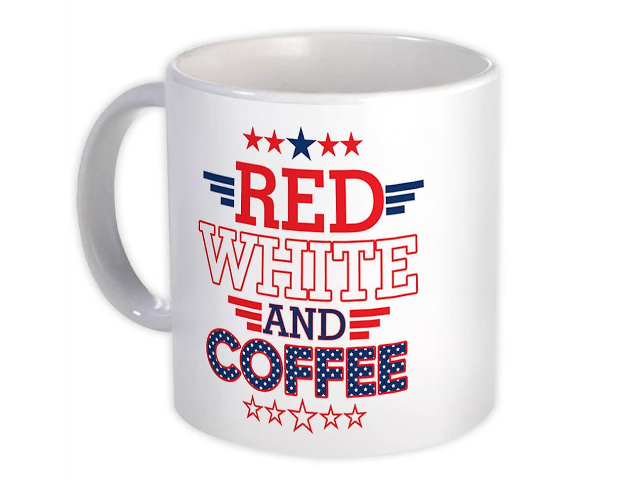 Presentmugg: Rödvitt & Kaffe amerikansk