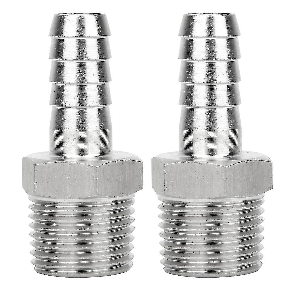1/2in BSPT Male Thread Connector Pipe Fitting Quick Coupling Joint - 2PCS (BSPT 1/2in - 10mm)