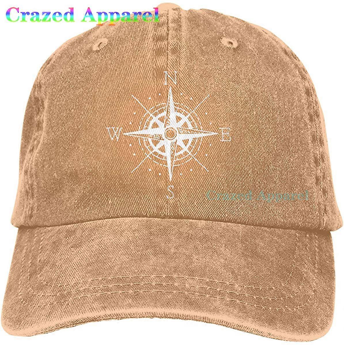 بوصلة شمال جنوب شرق غرب الإبحار للجنسين قبعة بيسبول الدنيم قبعة النسيج قابل للتعديل Snapback في الهواء الطلق قبعة رياضية