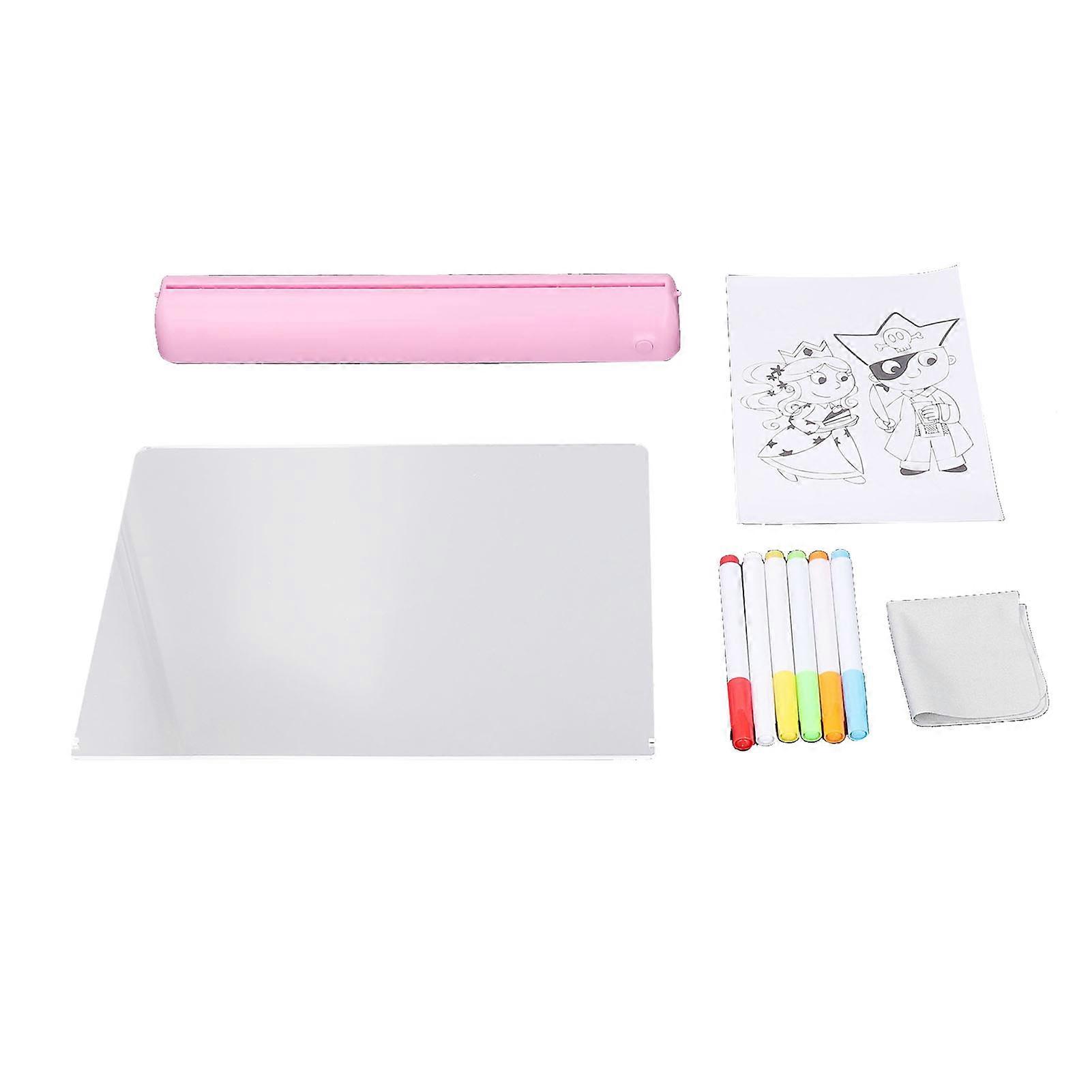 Led Message Writing Board Erasable Rgb Portable Message Board With Stand For Homes Offices Schools Cafes Shops Pink