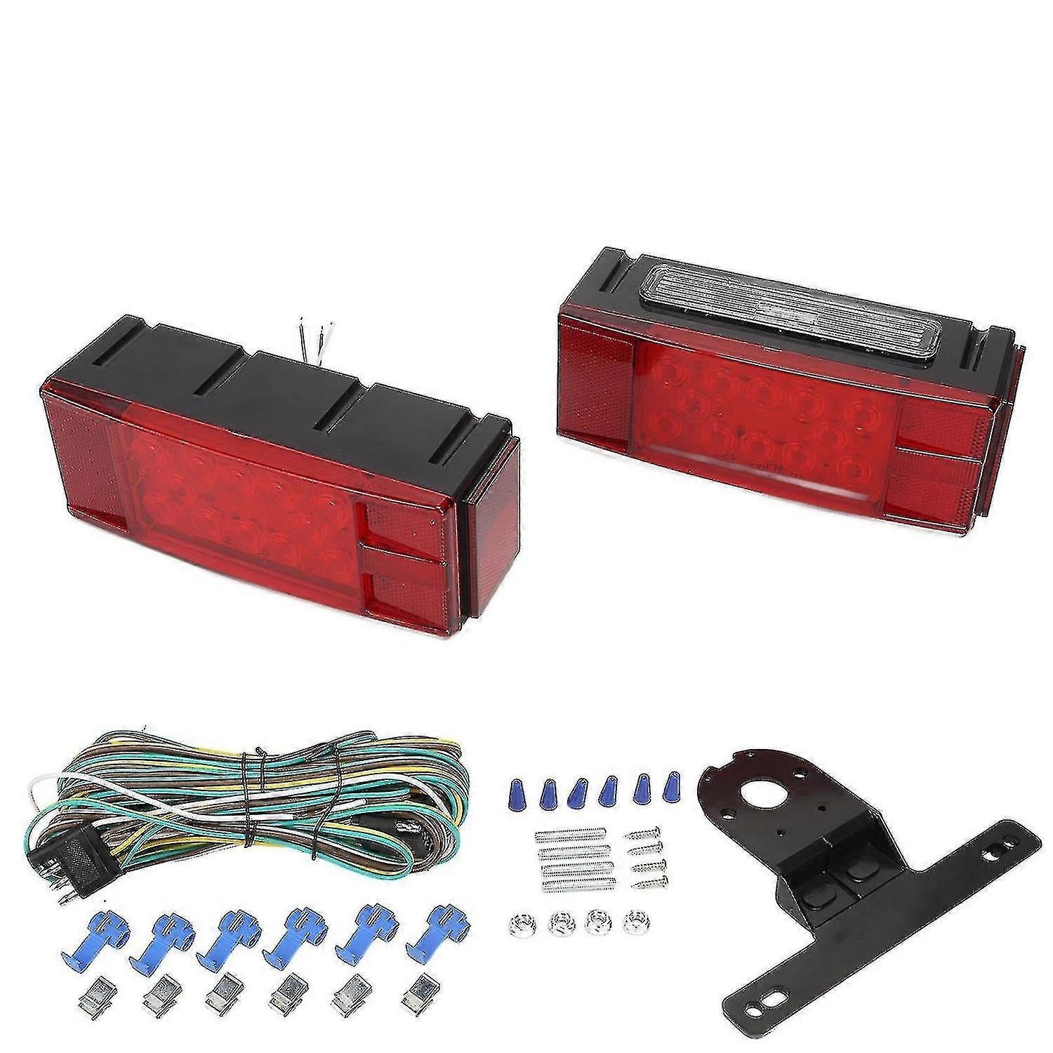 2pcs 12v Led Trailer S Submersible Rectangular Lamp For Rv E