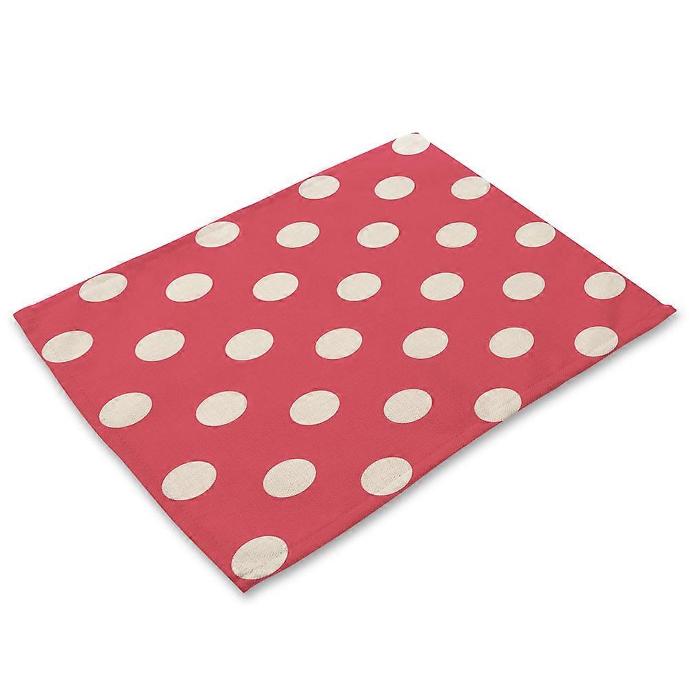 Geometric Pattern Print Placemat Anti-Slip Heat-insulation Bowl Plate Fork Table Mat(MG0020-10)