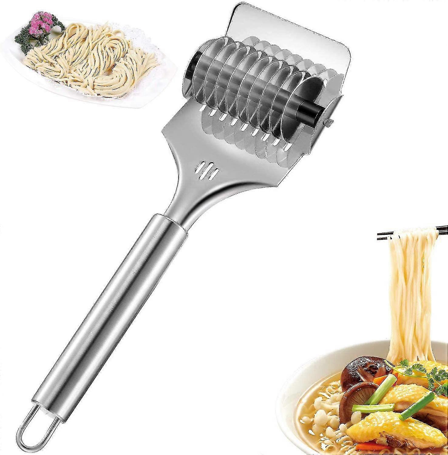 Pasta Cutter In acciaio inossidabile Manuale Noodle Grid Rolling Press