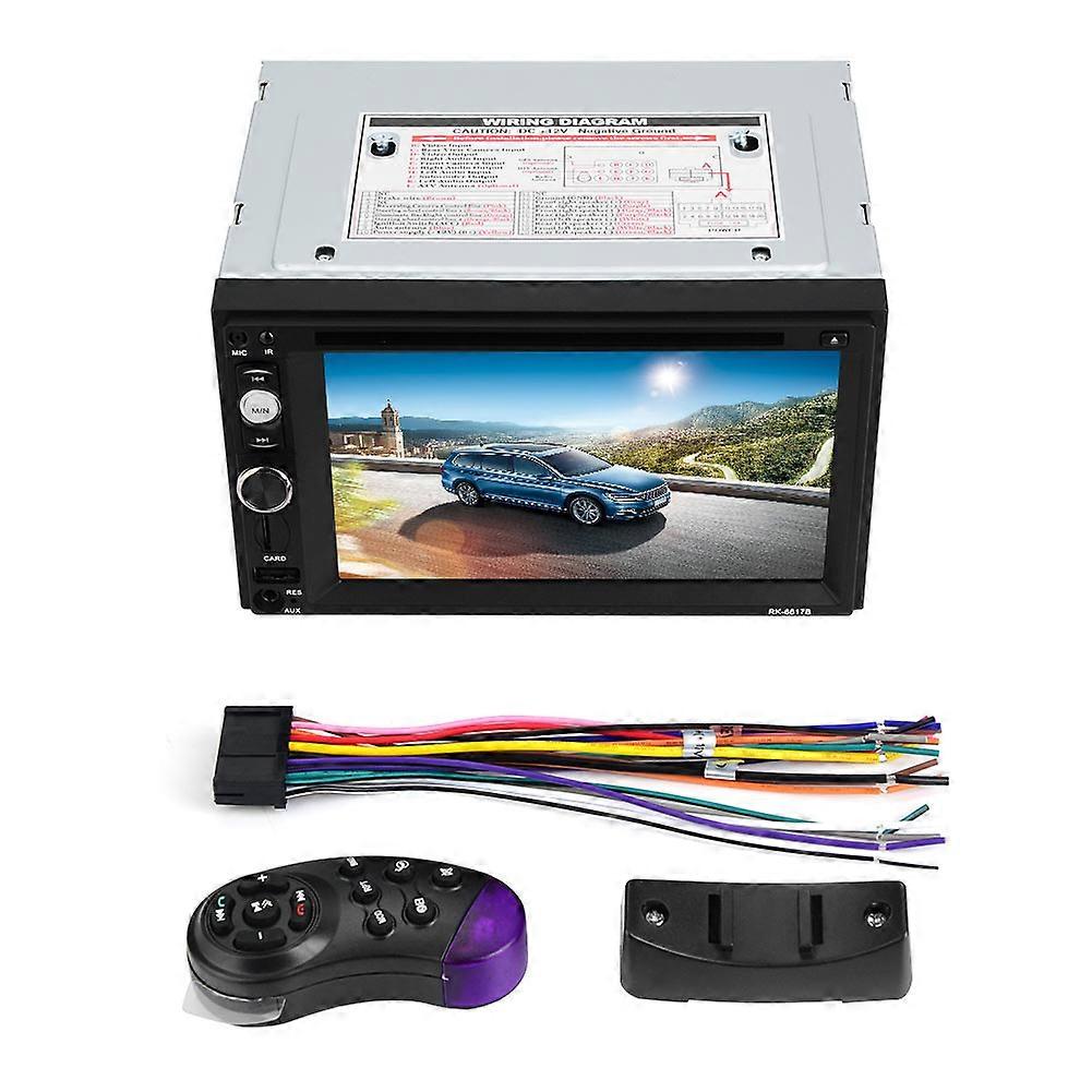 2 Din 6.2in Universal Portable Car Radio MP5 DVD Player Touch Screen Rear View E2U816