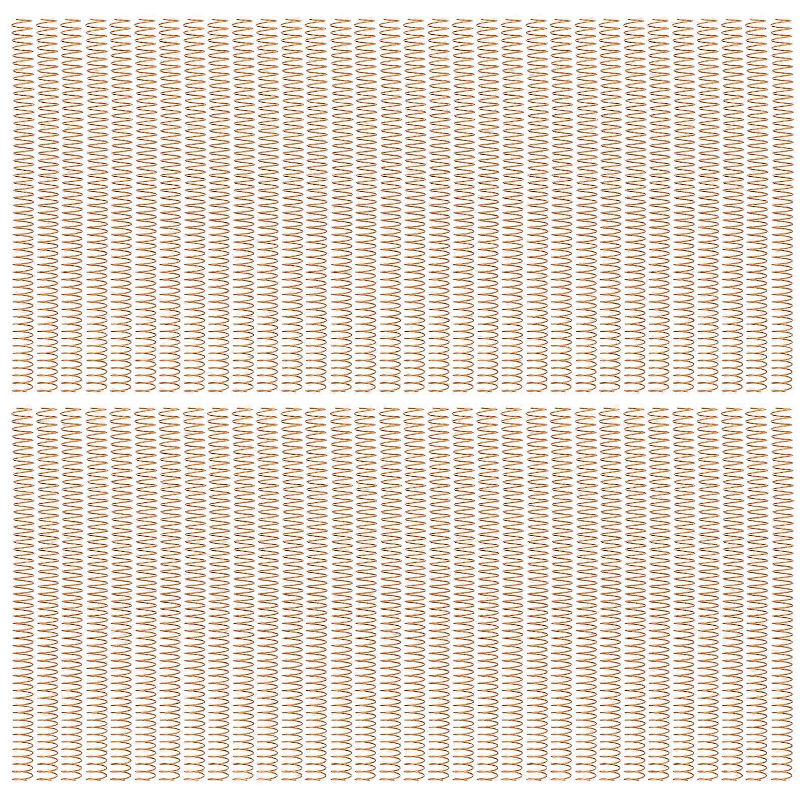 100 PCS Binding Spiral 16mm Diameter 48 Loop 4:1 Pitch 140 Sheet Capacity A4 Spiral Binding Coil Gold NO.1154