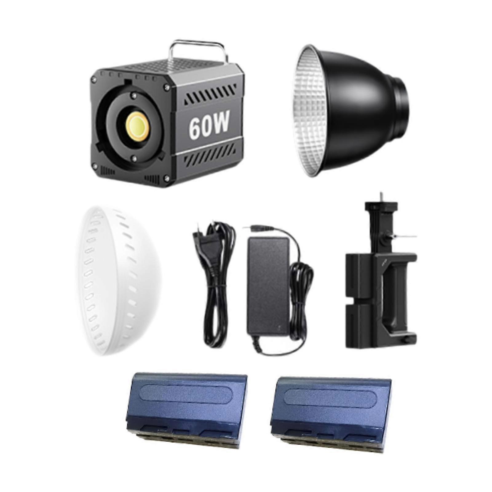 Lampe vidéo LED 60W Accessoire adaptateur UE pour studio d’interview de diffusion en direct