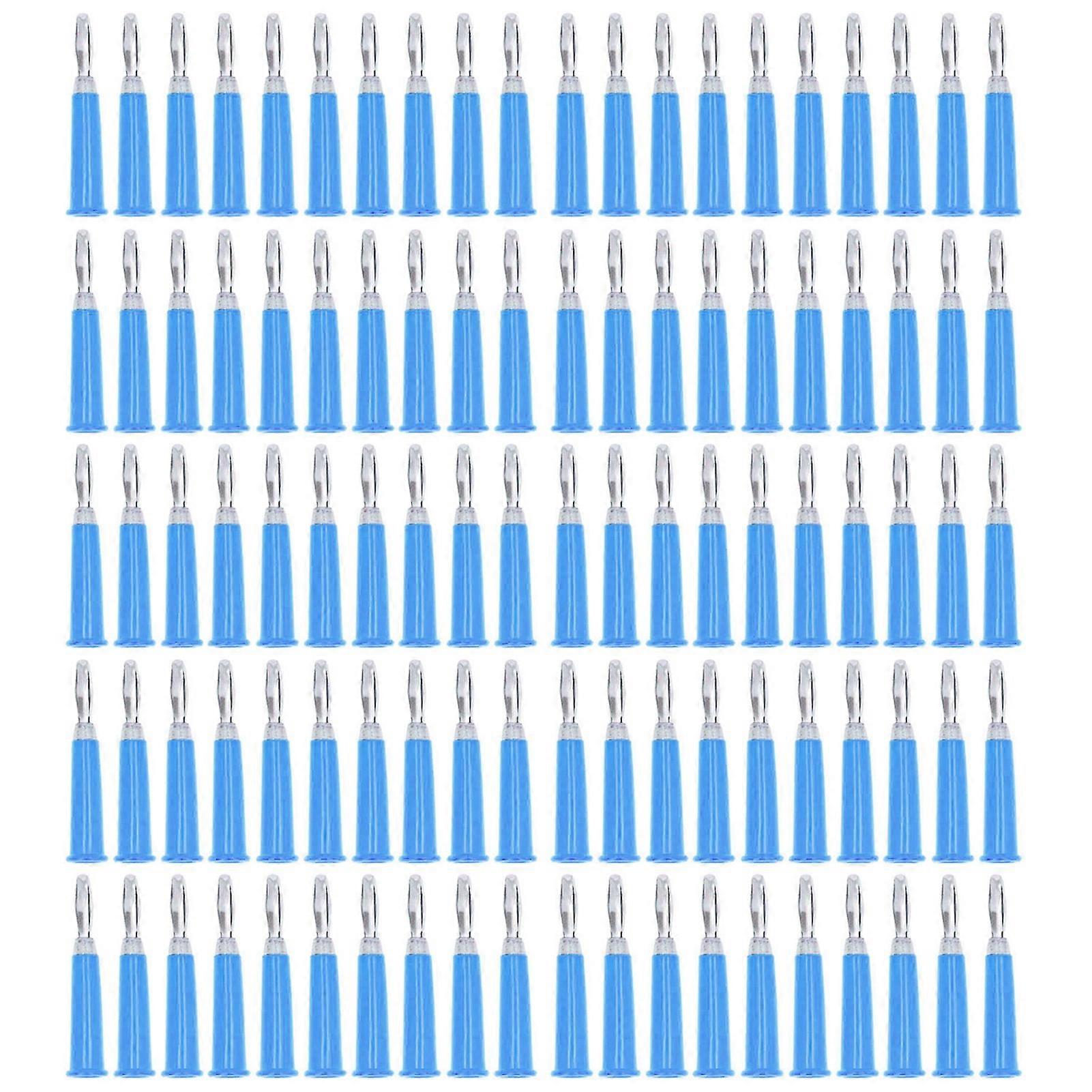 100 יחידות תקע בננה קרן פליז סגסוגת אבץ ABS מחבר תקעי בננה מרותכים לסוללות משאית 4 מ"מכחול
