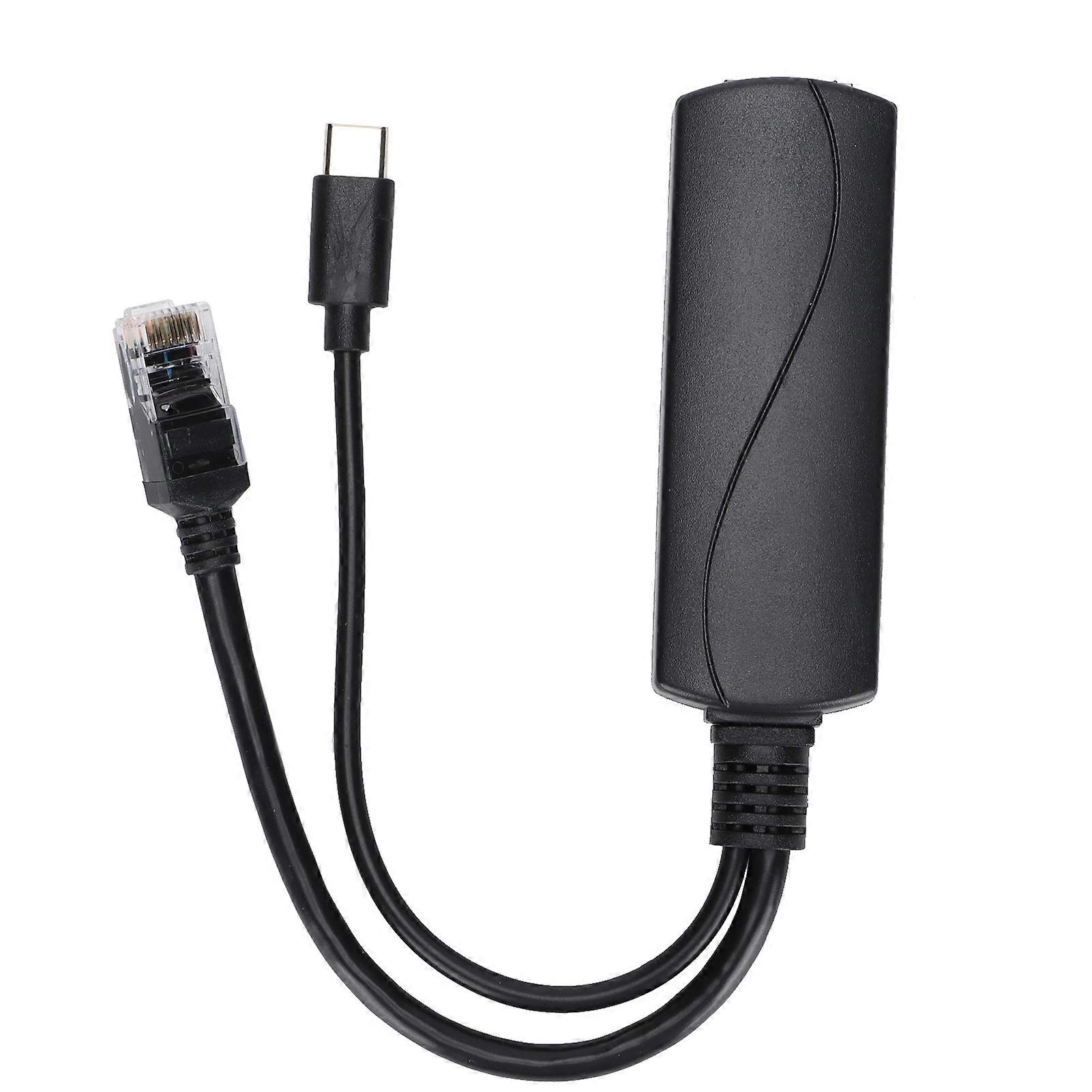 POE Splitter Type C Interface Isolation Protection Support IEEE 802.3af 5V 2.4A Splitter for Homes Schools Offices