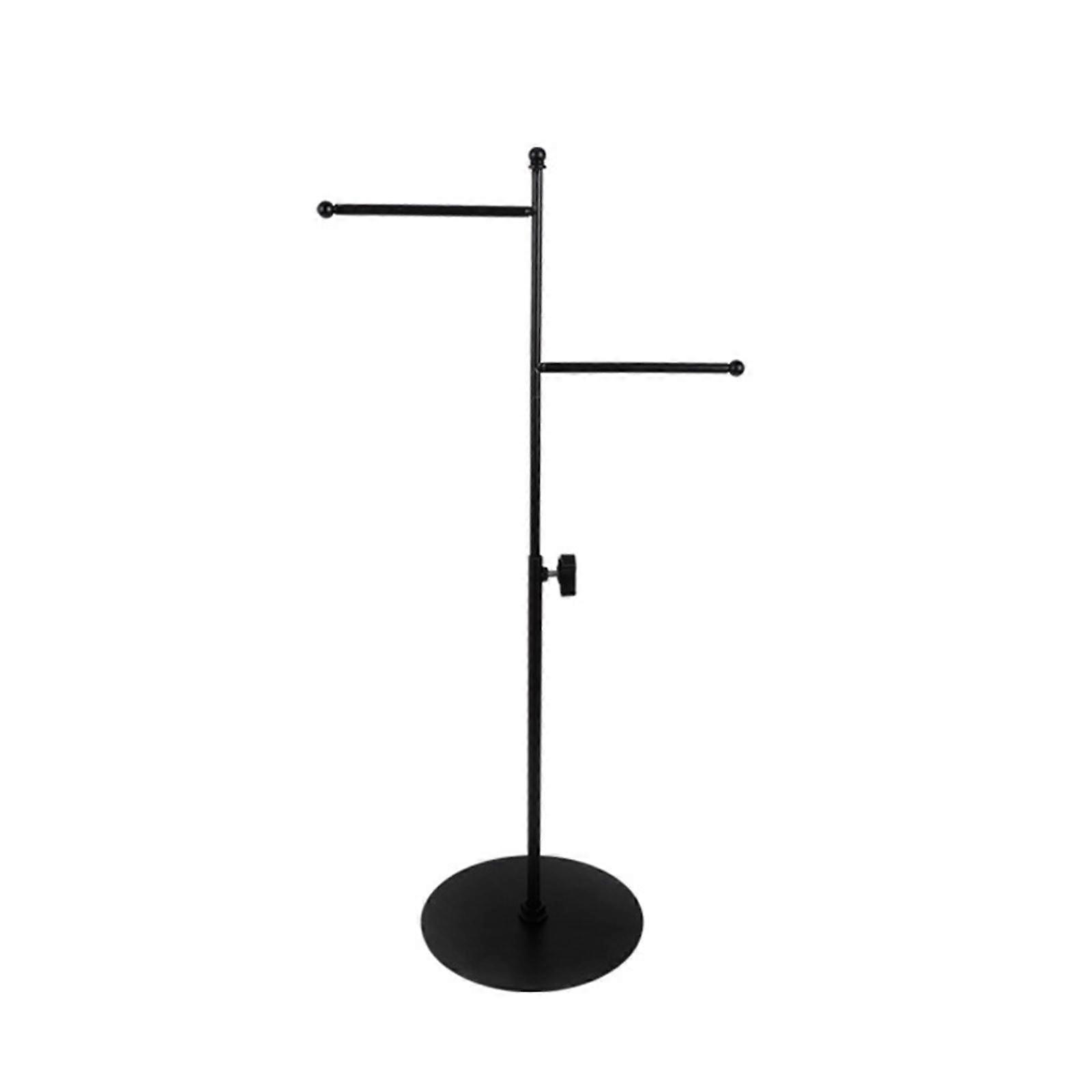 Clothes Rack Multifunctional Clothing Rack Adjustable Height Garment Rack Black