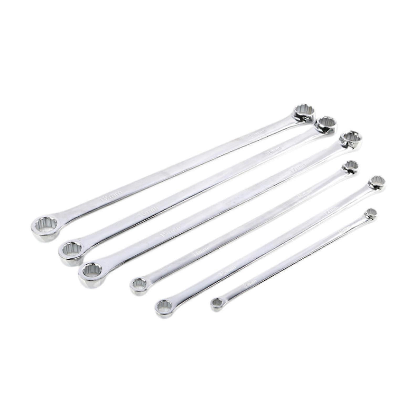 6 Pieces Extra Long Box End Wrenches Set Spanner Set for Bicycle Garage