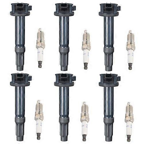 6PCS Ignition Coils + 6PCS Spark Plugs For 2006~12 Ford Escape Fusion 3.0L UF486 NO.7419