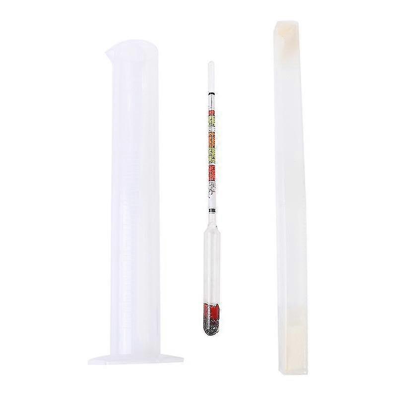 3pcs/set Triple Scale Alcohol Hydrometer And Test Jar For Home Brew Wine Beer