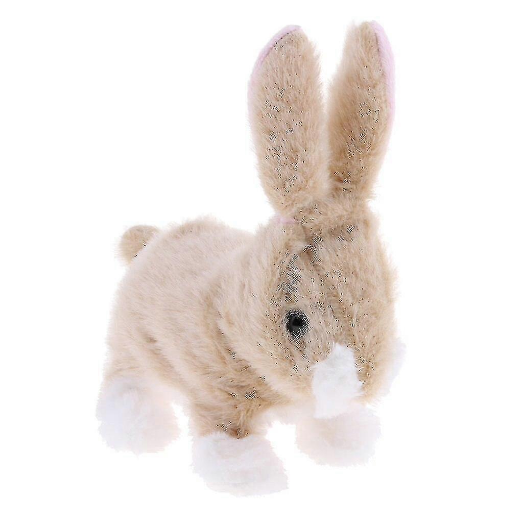 Electronic Pet Interactive Plüsch Fuzzy Rabbit - Elektrisches Gehen & Springen Tier Roboter Spielzeug Spaß Kinderspiel