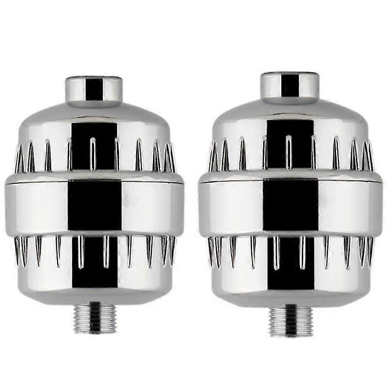 2 stk bad brusebad filter 15 trin til hårdt vandblødgøringsmiddel Fjern klorfluorid