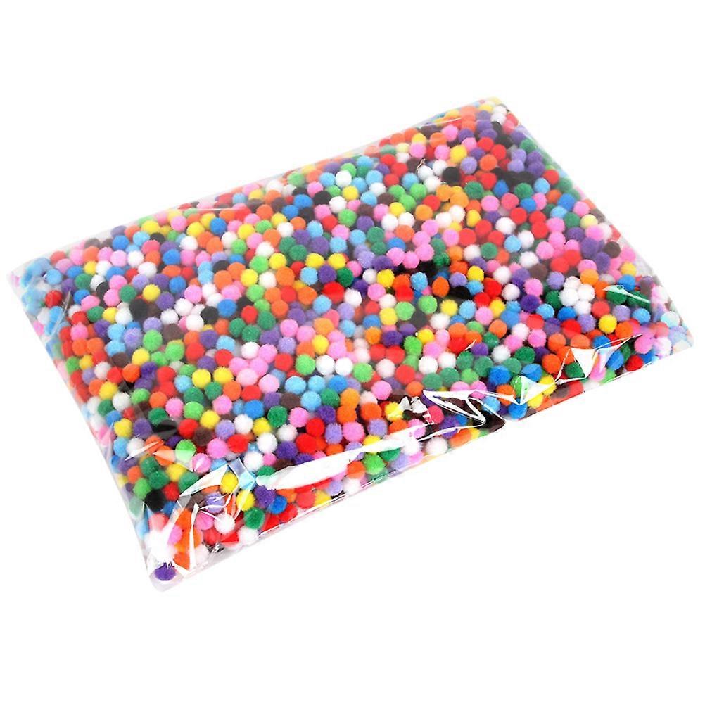 1000Pcs 1.5cm DIY Plush Ball High Elastic Polyester Plush Ball Creative Manual DIY Material Hat Scarf Accessories for Home (Colorful)