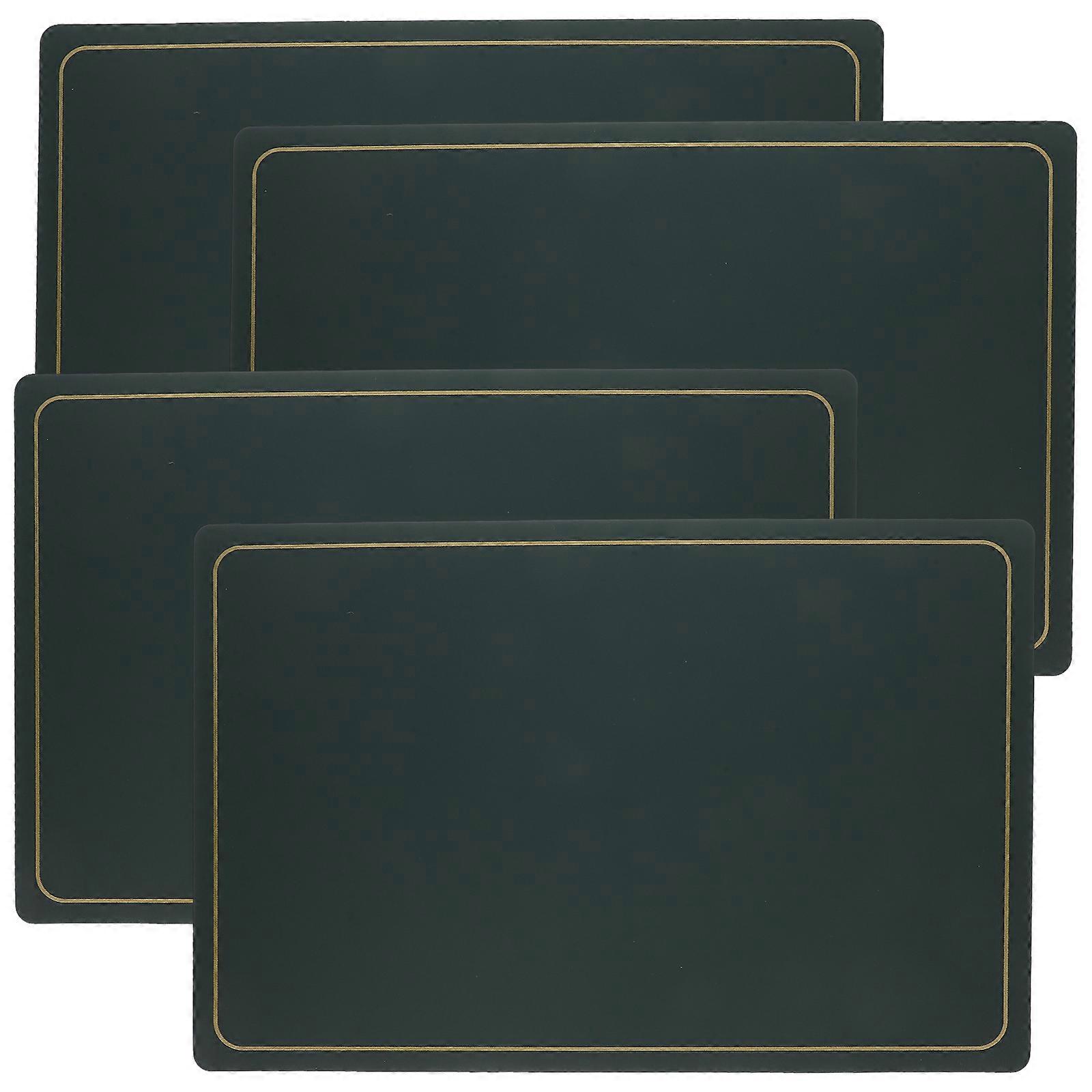 4pcs Dining Table Placemat Solid-color Table Mat PU Table Mat for Restaurant Hotel