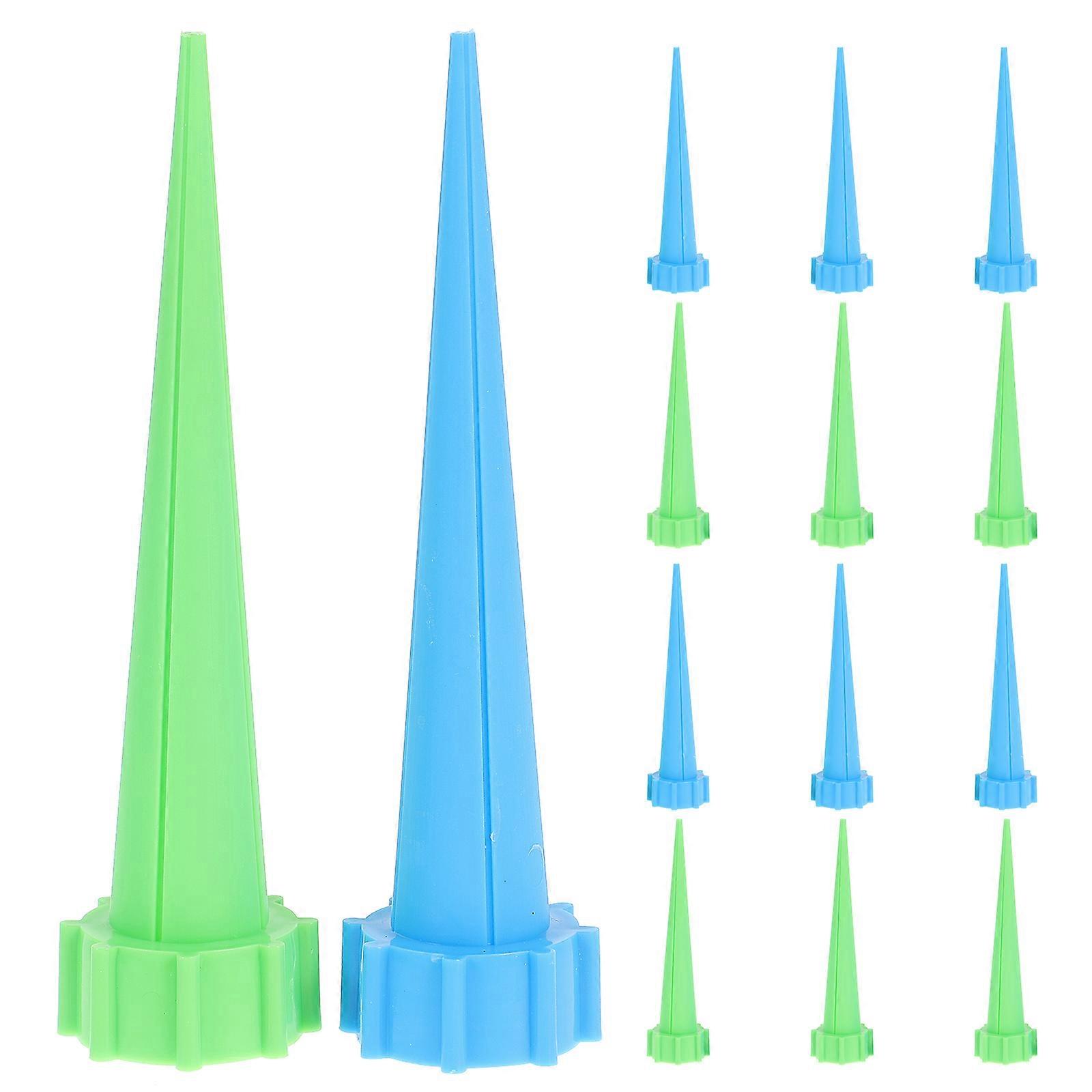 16pcs Plastic Self Watering Device Auto Drop Irrigation Water Seepage Device Plant Watering Tool for Home (1 Pack has 4pcs, 4 Packs Random Color)