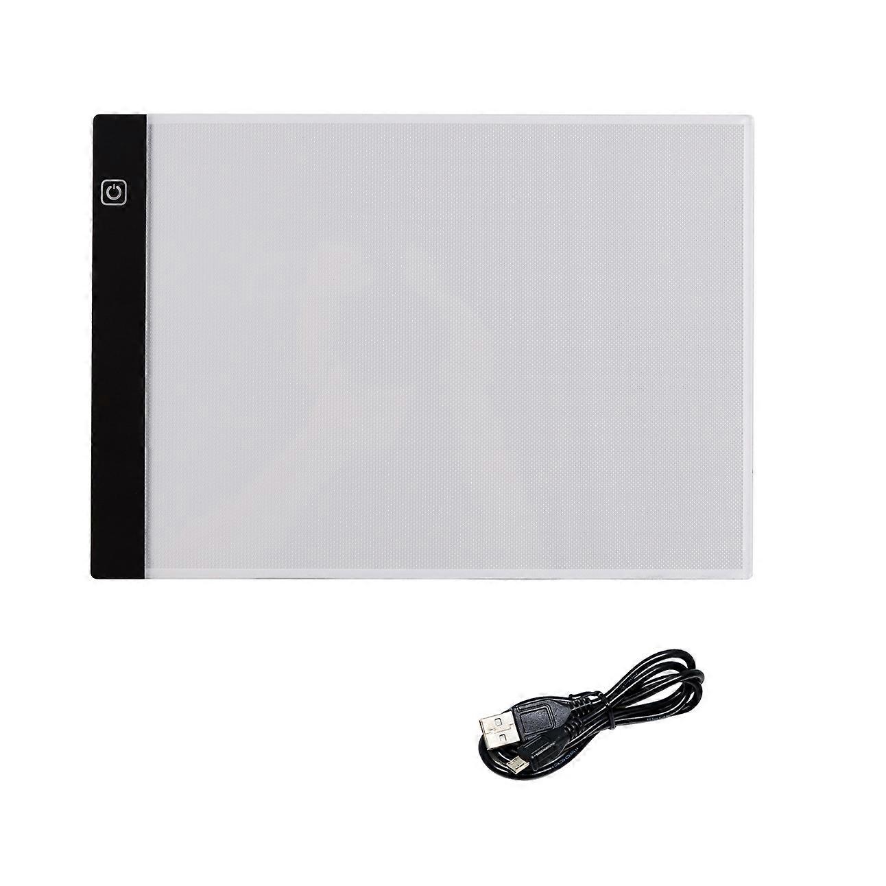A4 LED Light Pad, A4 Sized LED Table Light, Dimmable Light Panel, Drawing Light Pad with USB Cable, for Diamond Painting, Drawing, Painting, Animation