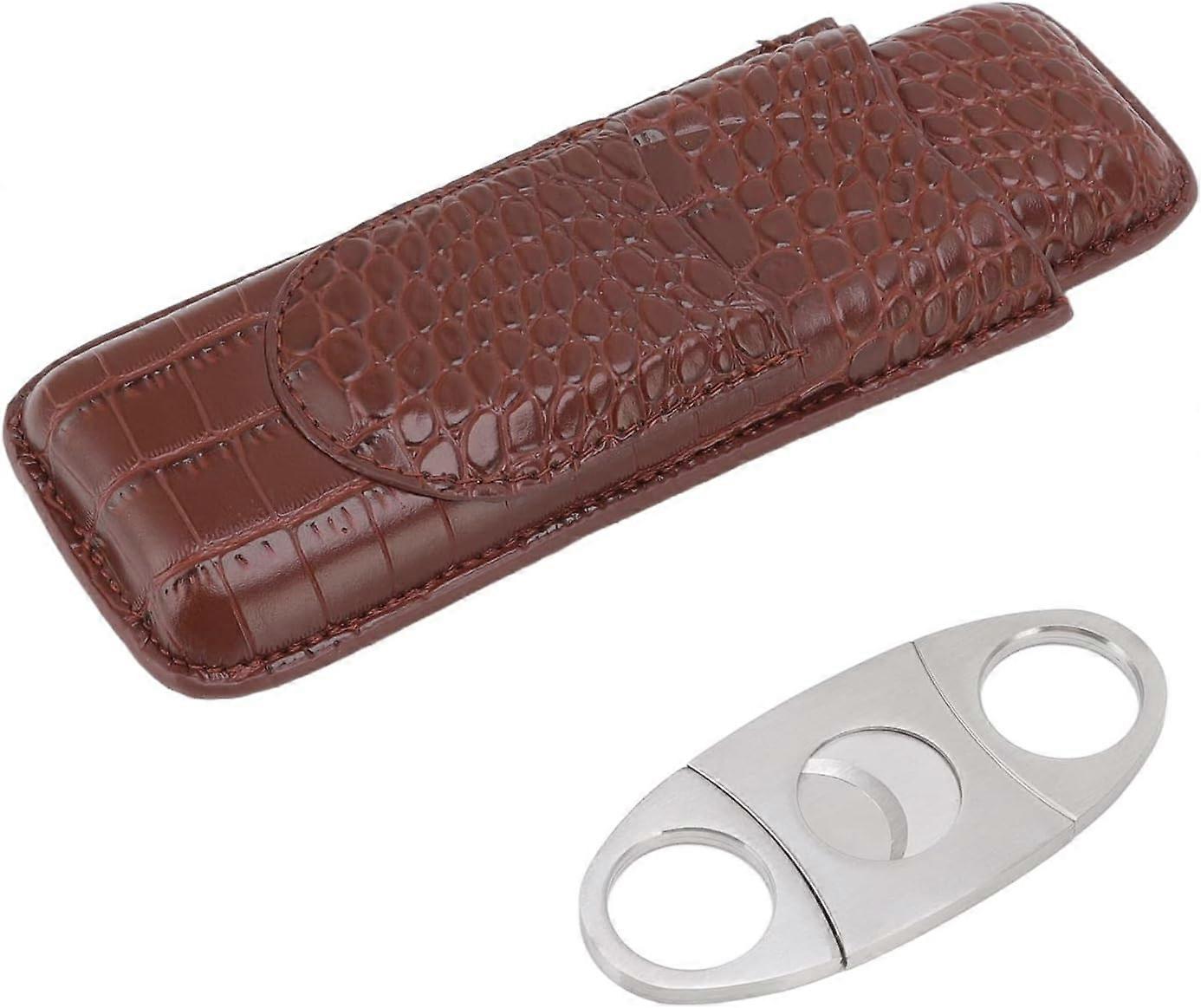 Zerodis Humidor 2 Case mit Clipper Tragbarer Halter für unterwegs
