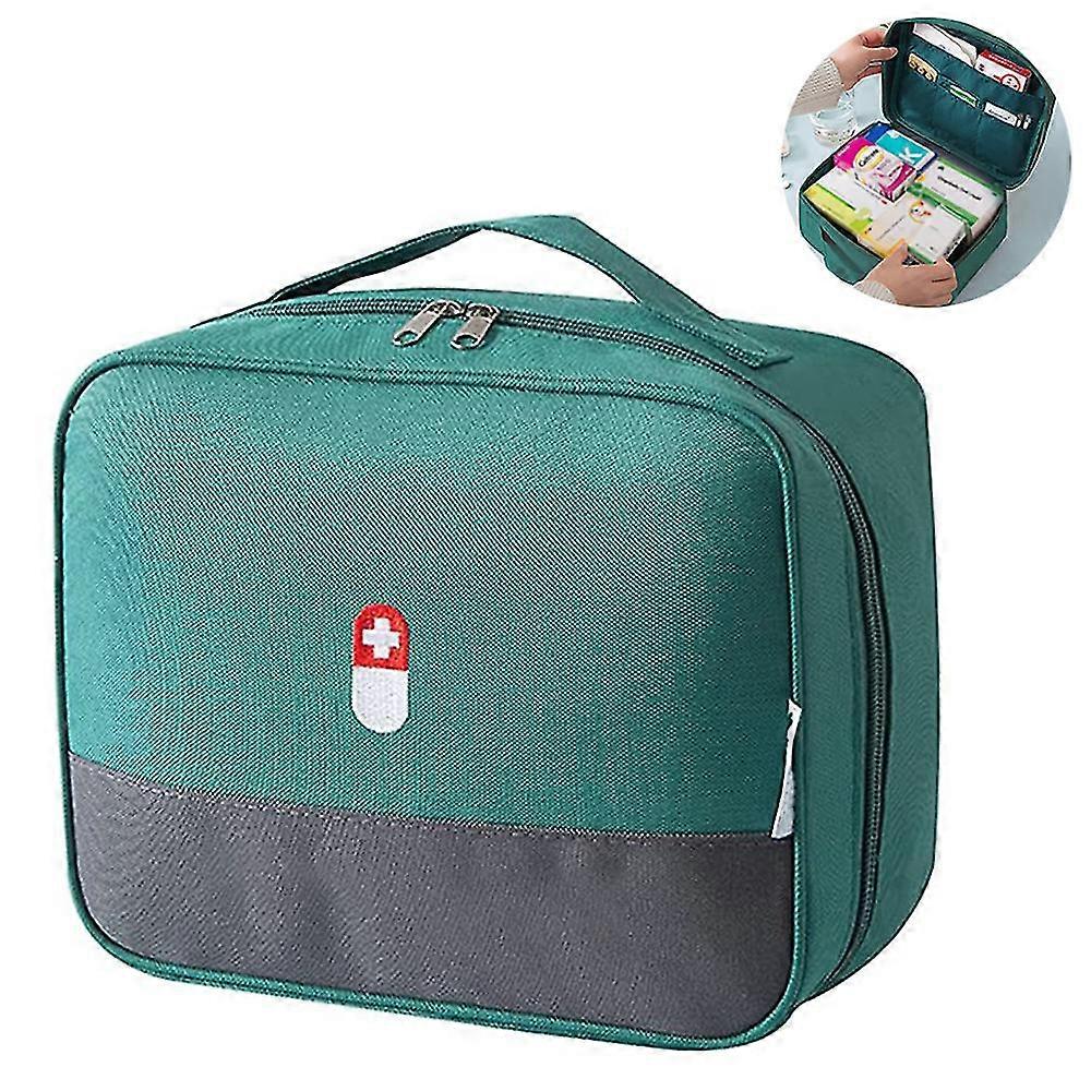 Zippered First Aid Bag Medication Organizer Emergency Empty Pouch