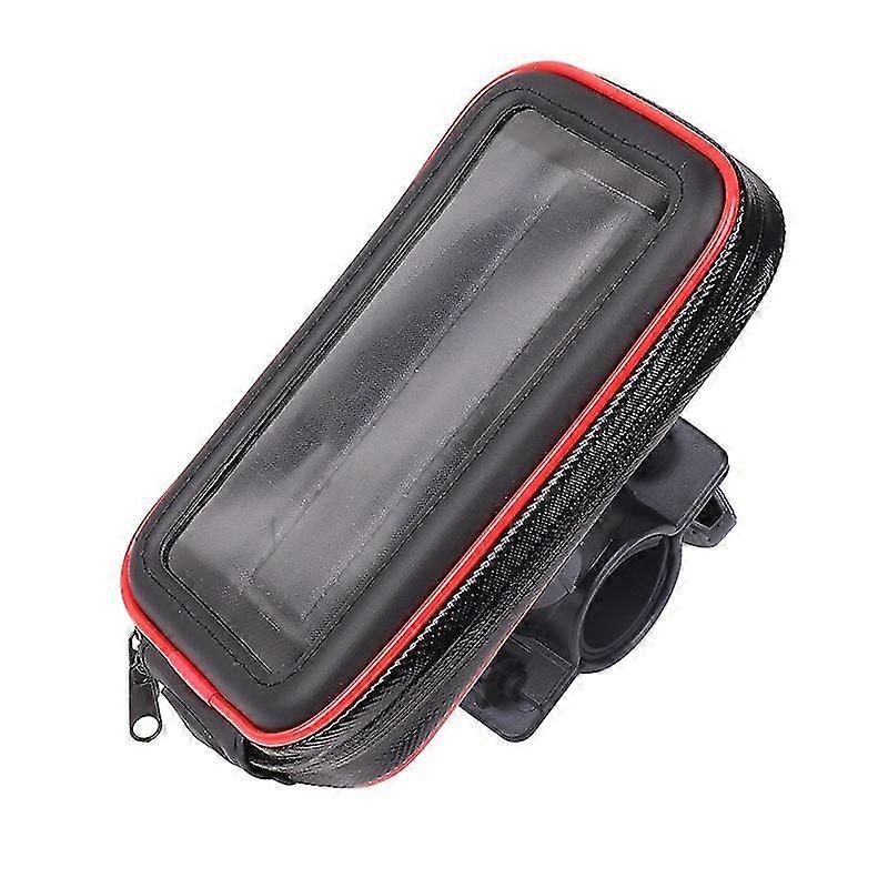 Mobile Phone Bracket Motorcycle Waterproof Multi-function Rear View Mirror Scratch-resistant Phone Storage(1pcs, Black)