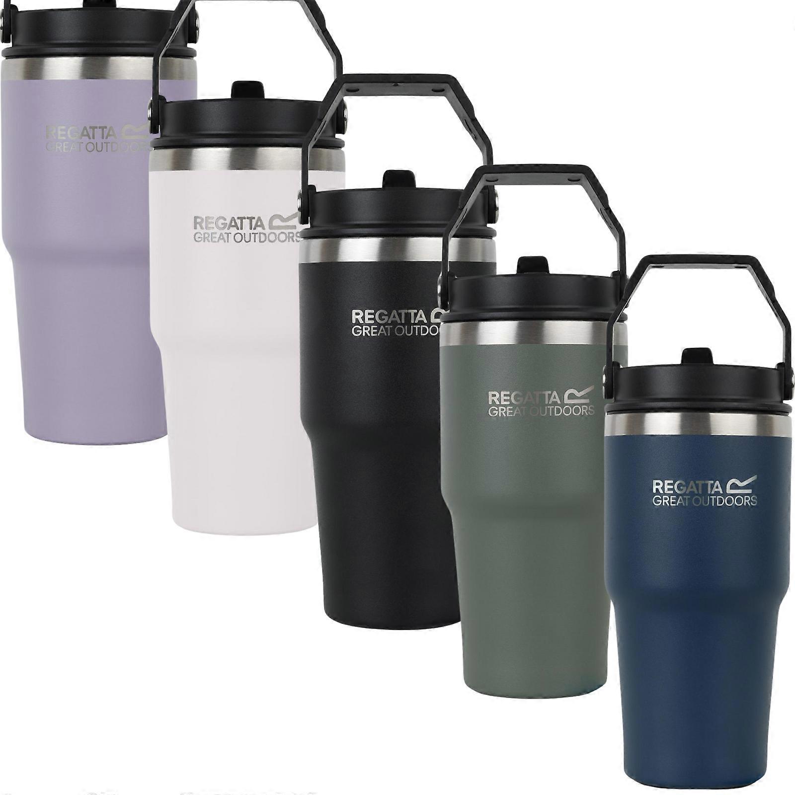 Regatta Thermulate Insulated 0.6L Carry Handle Water Bottle Flip Straw Tumbler