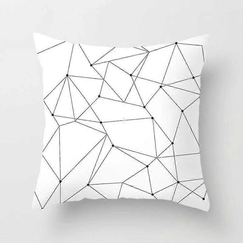 Black and White Geometric Decorative Pillowcase Polyester Pillowcase Striped Geometric Pillowcase Suitable for Sofa Design 247jpjcjh