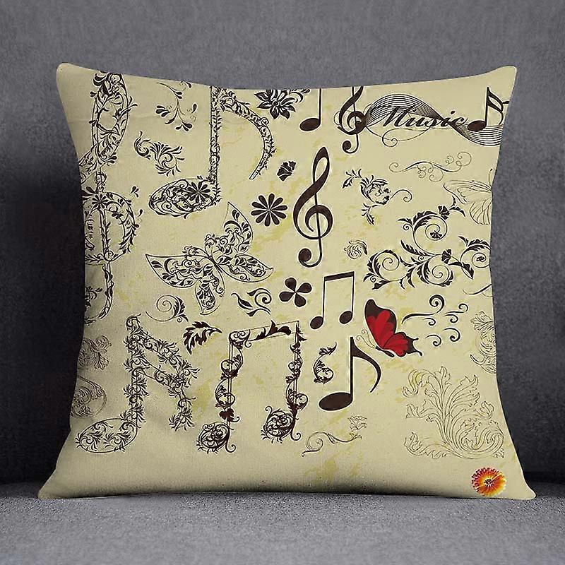 音符ギターシリーズパターンホームデコレーション枕ケーススクエアピローケースホームオフィスデコレーションクッションカバーデザイン1211jpjcjh